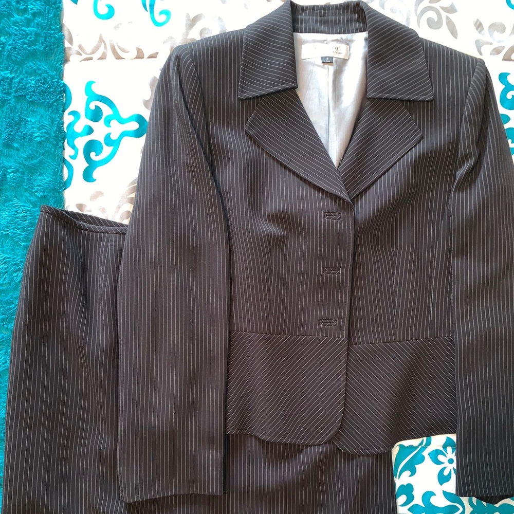 Pinestripe Black suit